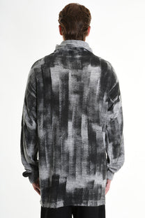 Patterned gray sweater