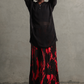 Red and black tie-dye skirt by designer Mark Baigent - Lili the First Boutique NYC