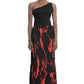 Red and black tie-dye skirt by designer Mark Baigent - Lili the First Boutique NYC