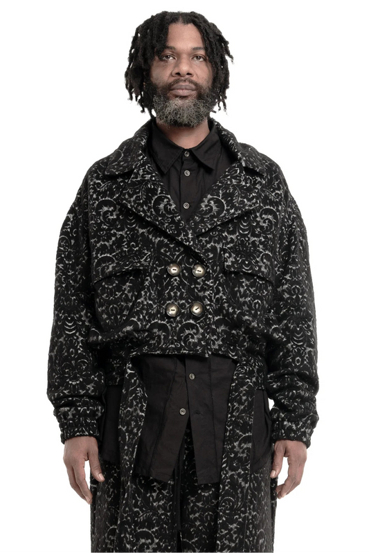 Patterned designer coat by Mark Baigent - Lili the First Boutique NYC