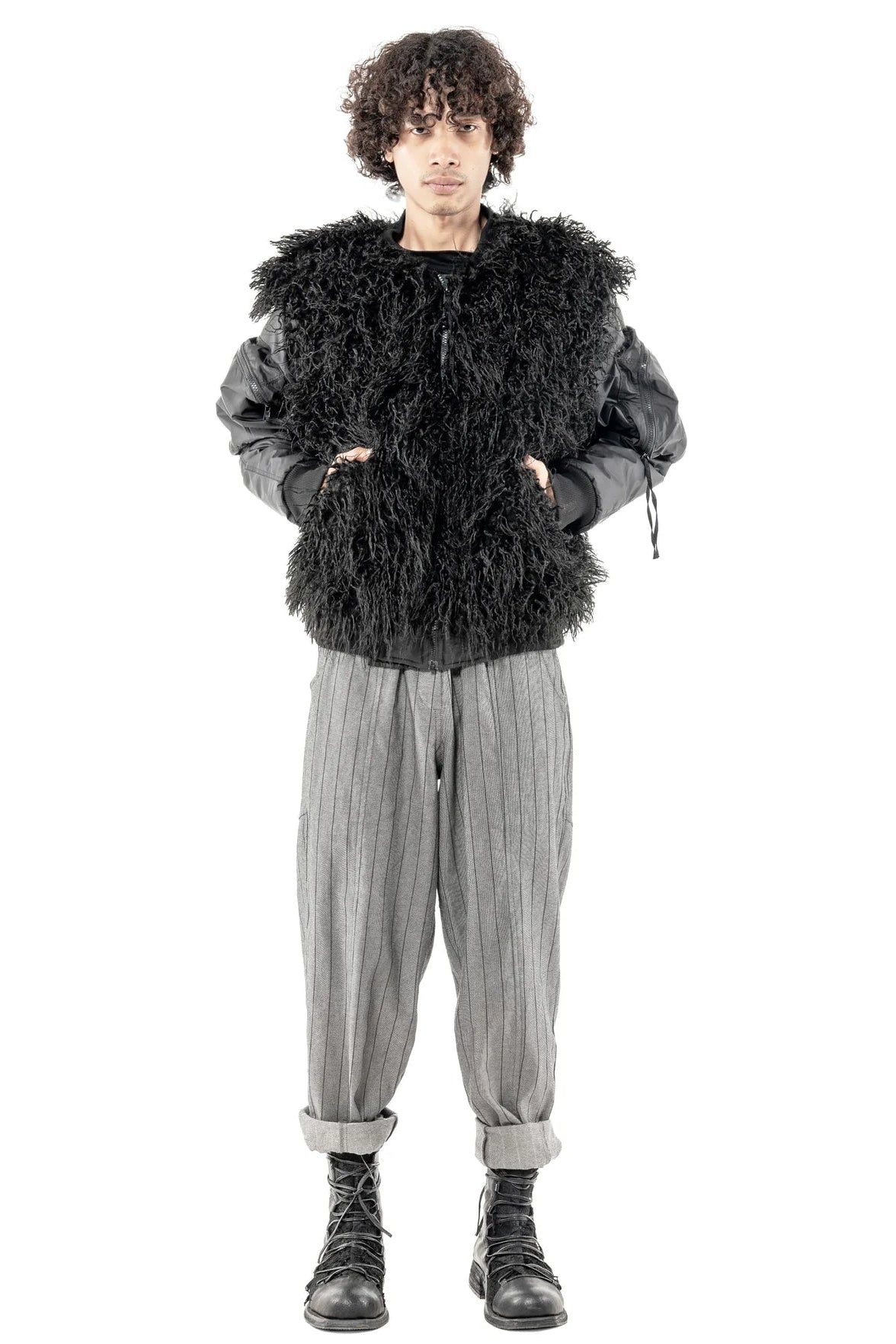 Black bomber jacket by Mark Baigent - Lili the First Boutique NYC