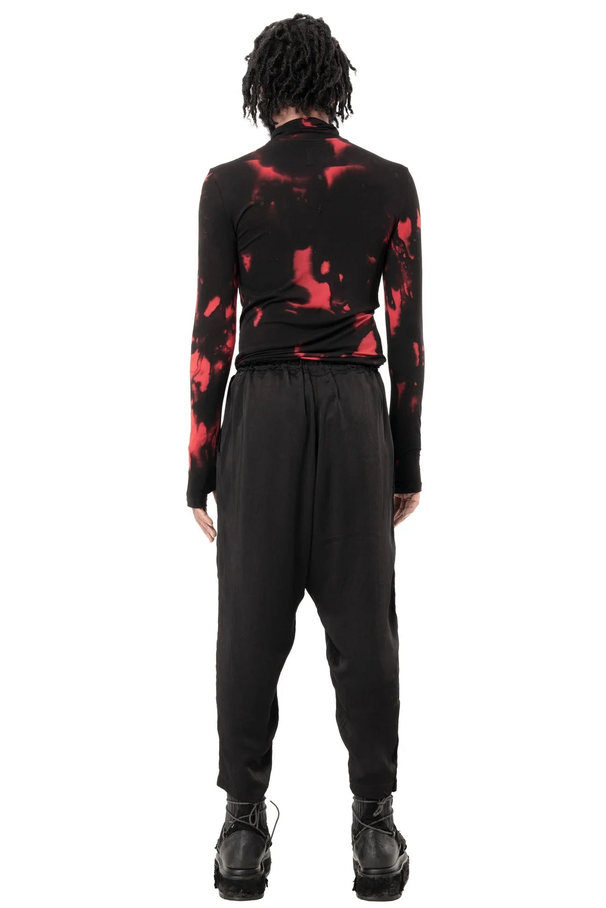 Black and red tie-dye long-sleeve top - Lili the First Boutique NYC