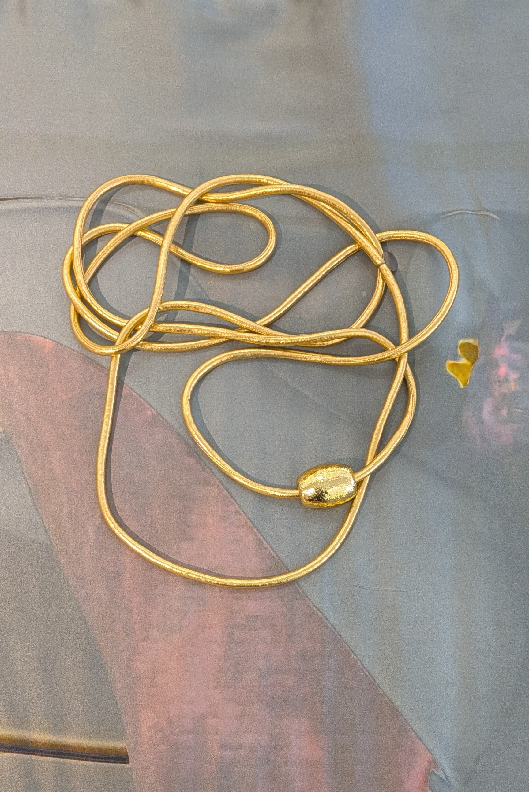 Maria Calderara Necklace Bracelet - fabric silver