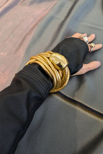 Maria Calderara Necklace Bracelet - fabric silver