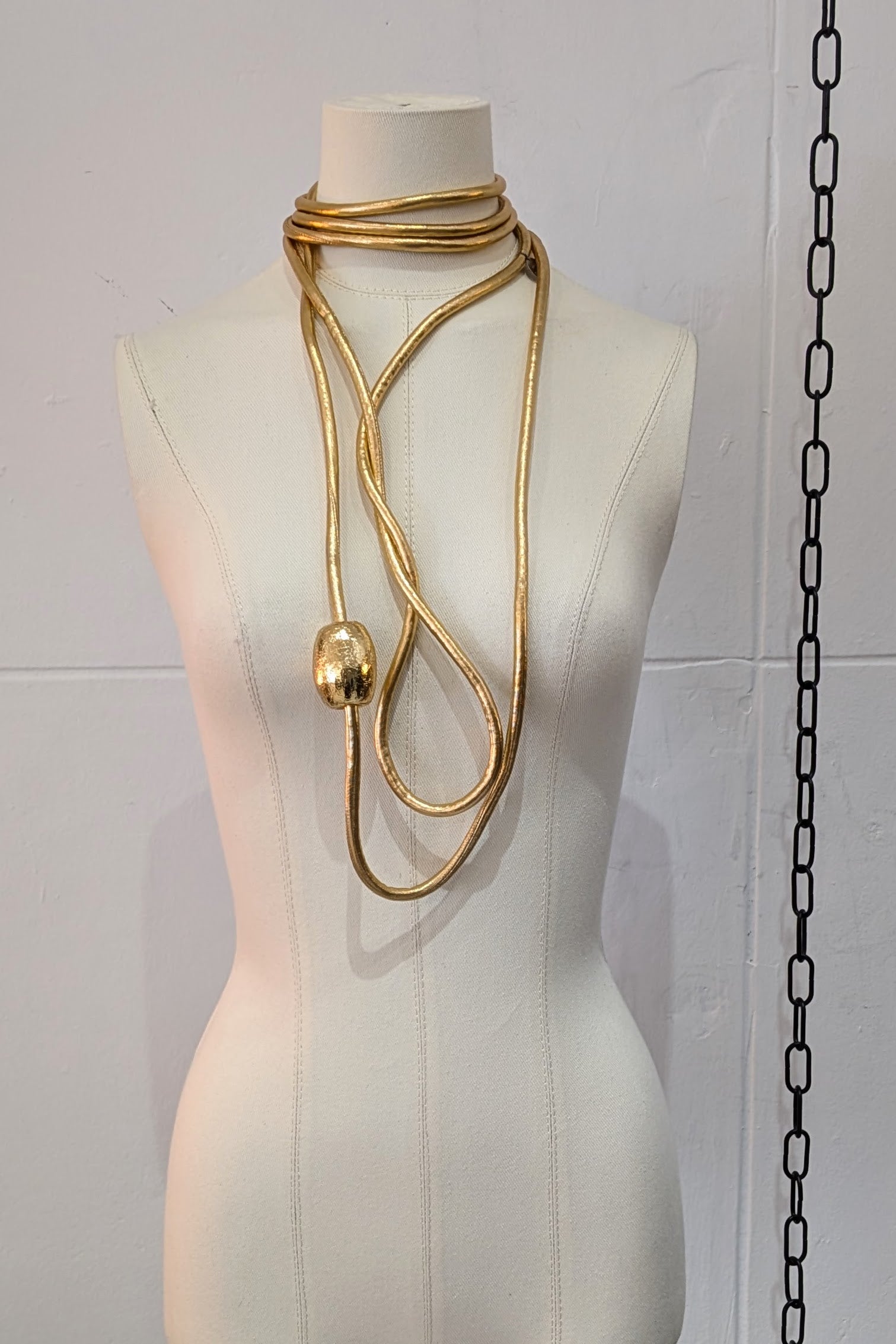 Maria Calderara Necklace Bracelet - fabric silver