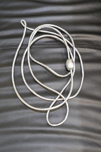 Maria Calderara Necklace Bracelet - fabric silver