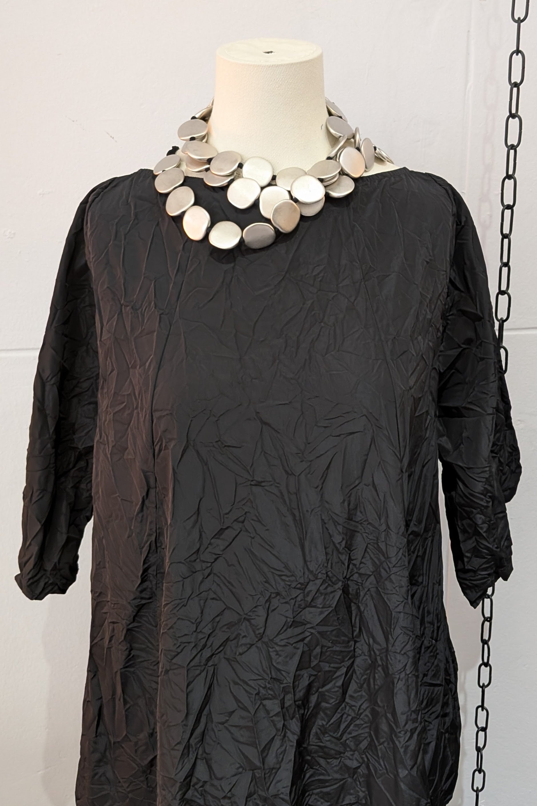 Maria Calderara Long Silver Resin beads Necklace