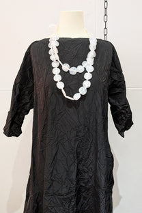 Maria Calderara - necklace - extra long white resin, adjustable length