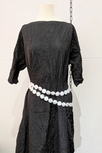 Maria Calderara - necklace - extra long white resin, adjustable length