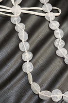Maria Calderara - necklace - extra long white resin, adjustable length