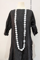 Maria Calderara - necklace - extra long white resin, adjustable length