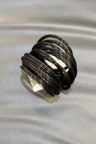 Maria Calderara - Bracelet - Fabric faux leather - Tubular - statement jewelry