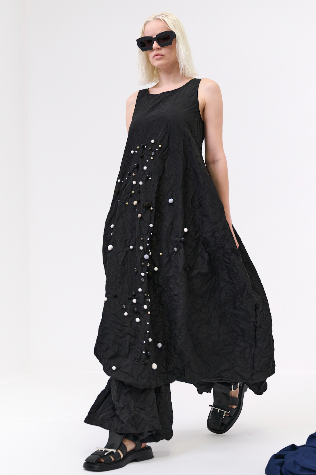 Maria Calderara - Dress- Oversized, light weight, art - Black