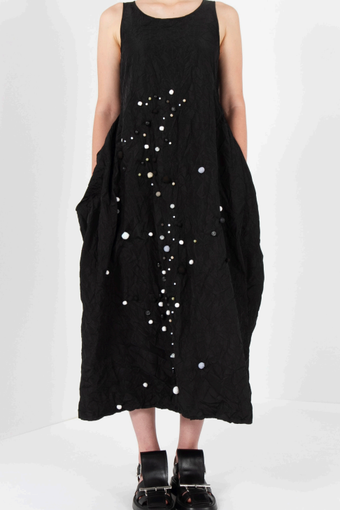 Maria Calderara - Dress- Oversized, light weight, art - Black