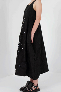 Maria Calderara - Dress- Oversized, light weight, art - Black