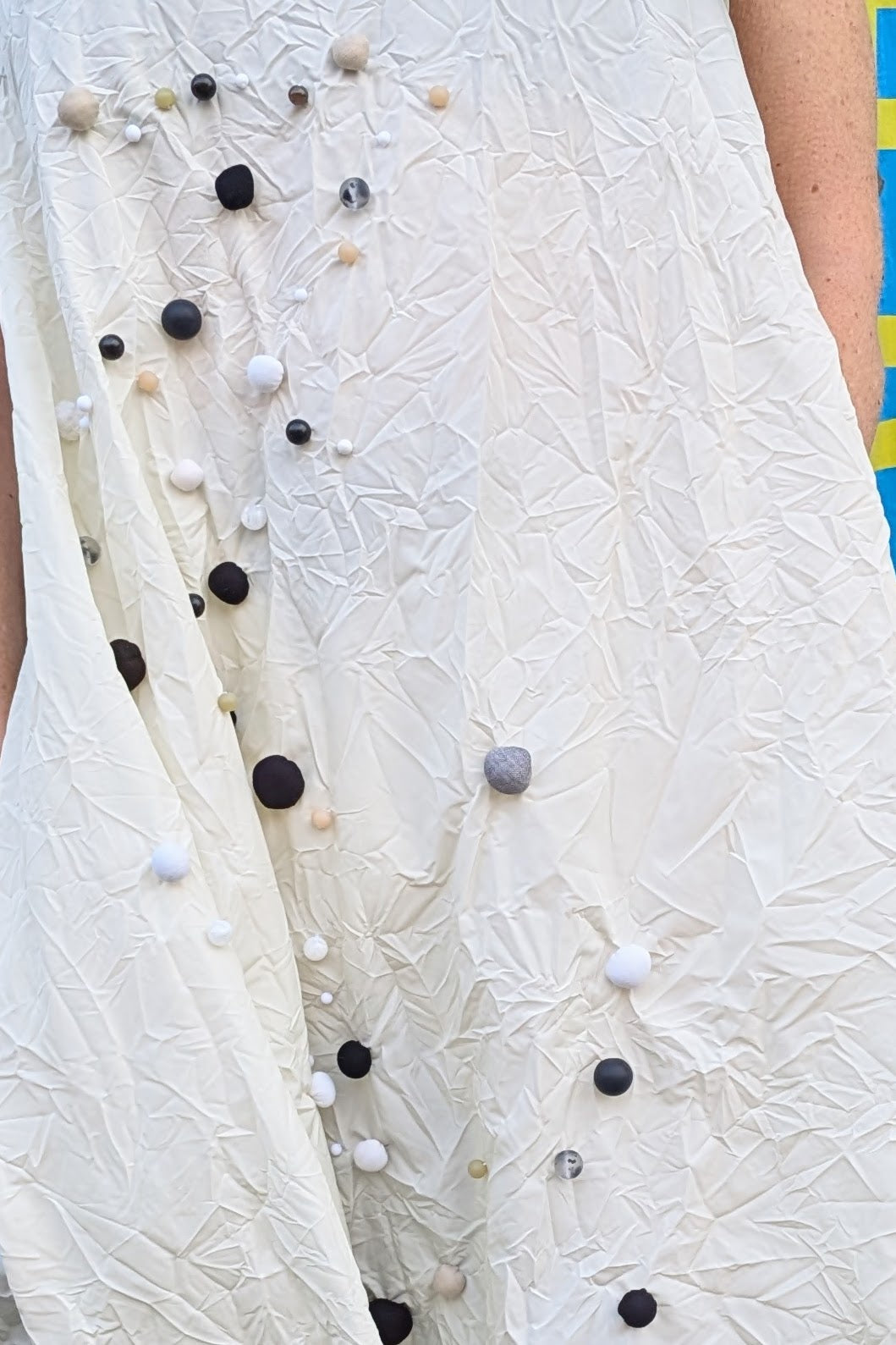 Maria Calderara - Dress- Oversized, light weight, art - cream