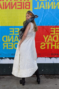 Maria Calderara - Dress- Oversized, light weight, art - cream