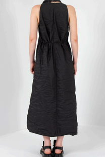 Maria Calderara - Dress - Halter neck, long, crinkled - Black