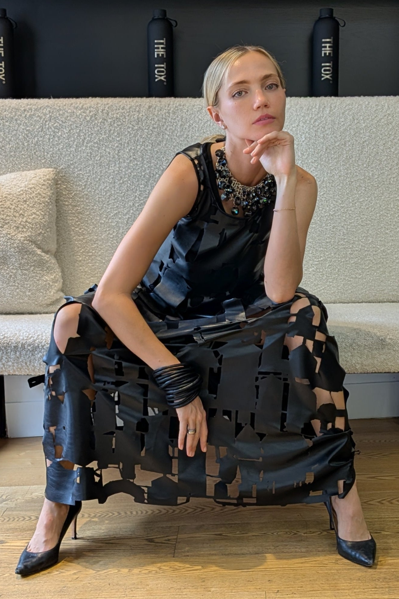 Maria_Calderara faux leather bracelet, available now at LiLi The First boutique in NY