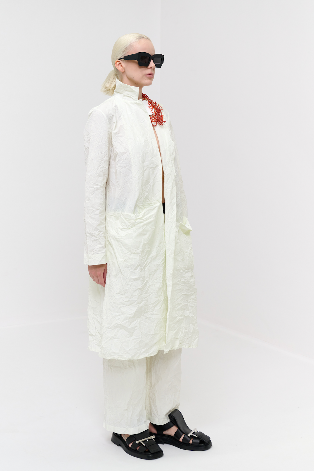 Maria Calderara - Satoshi Hirose - Ra-Ra Fashion - Coat , duster - Nylon - White