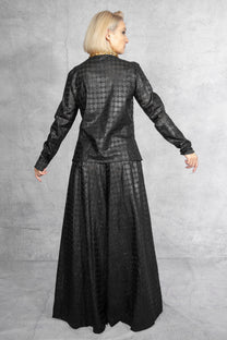 Maria Calderara - jacket - faux leather - laser cut - zipper