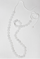 Maria Calderara - necklace - extra long white resin, adjustable length