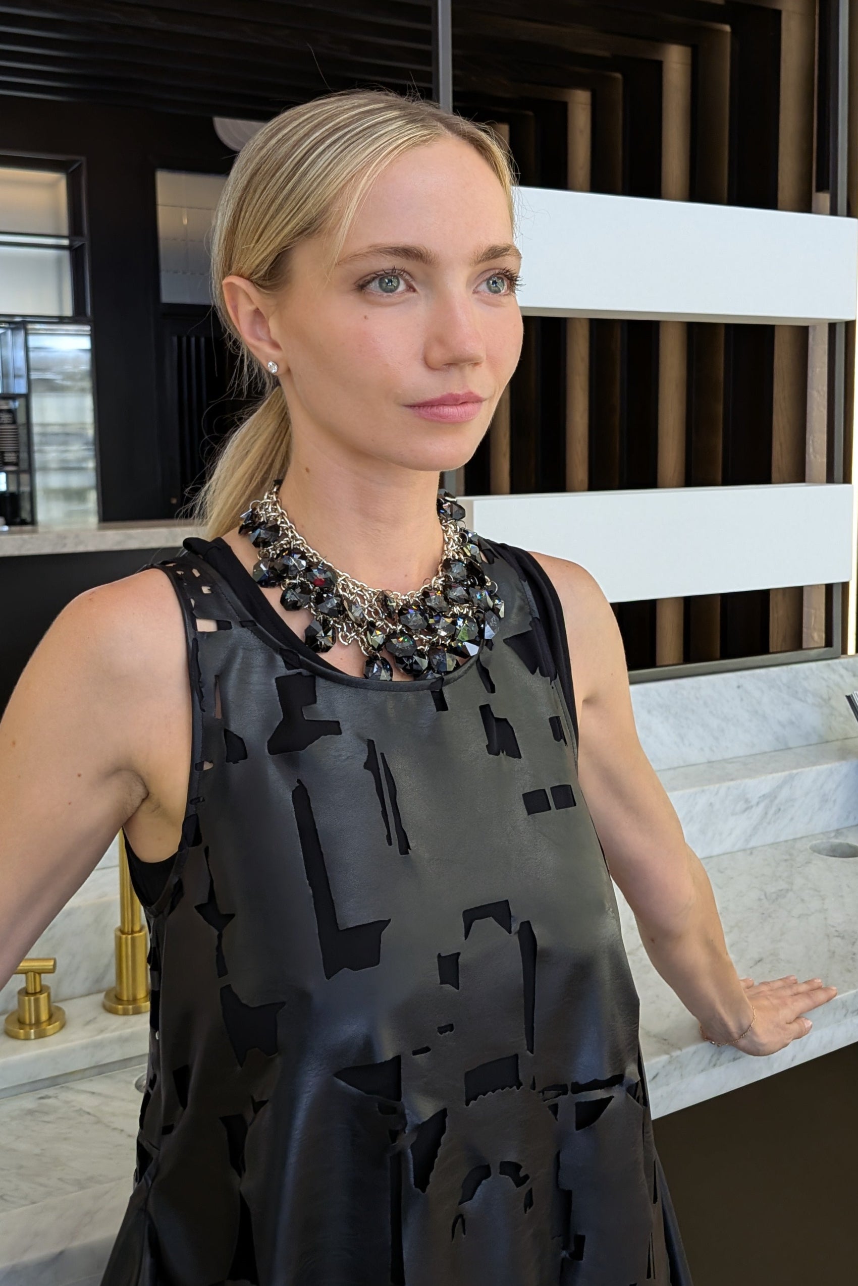 Maria Calderara Crystals necklace LiLi The First NYC
