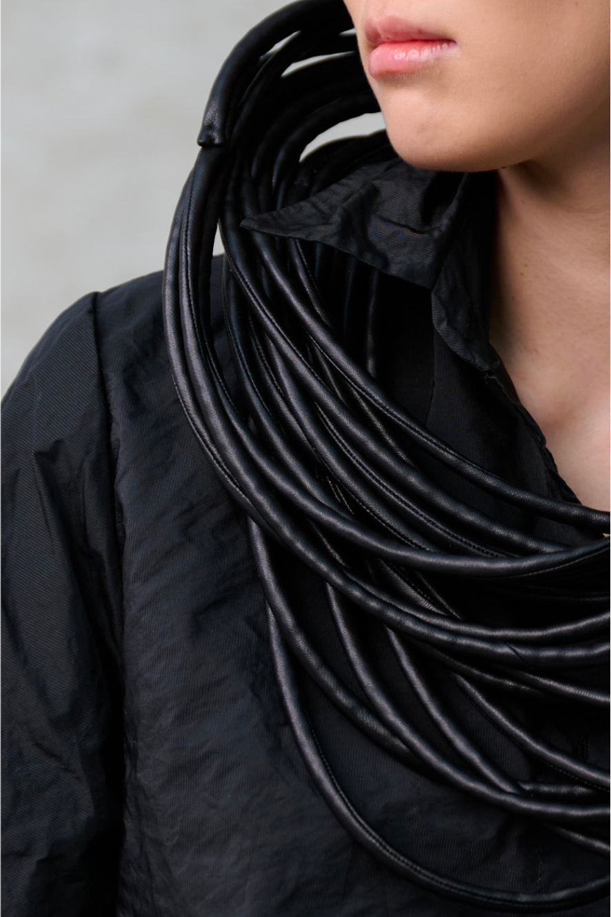 Maria Calderara Faux Leather necklace