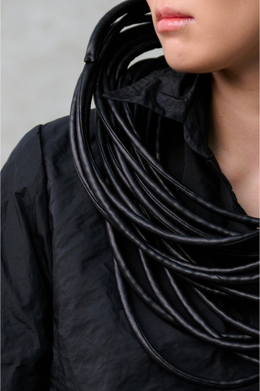 Maria Calderara Faux Leather necklace
