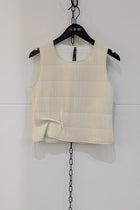Maria Calderara Fitted Sleeveless Top Vest, quilted tiny tubes, -  Geometrical Minimal Italian Design