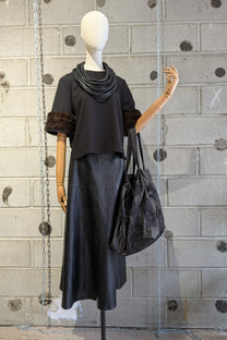 Mignon Doo Faux Leather Nidi Skirt