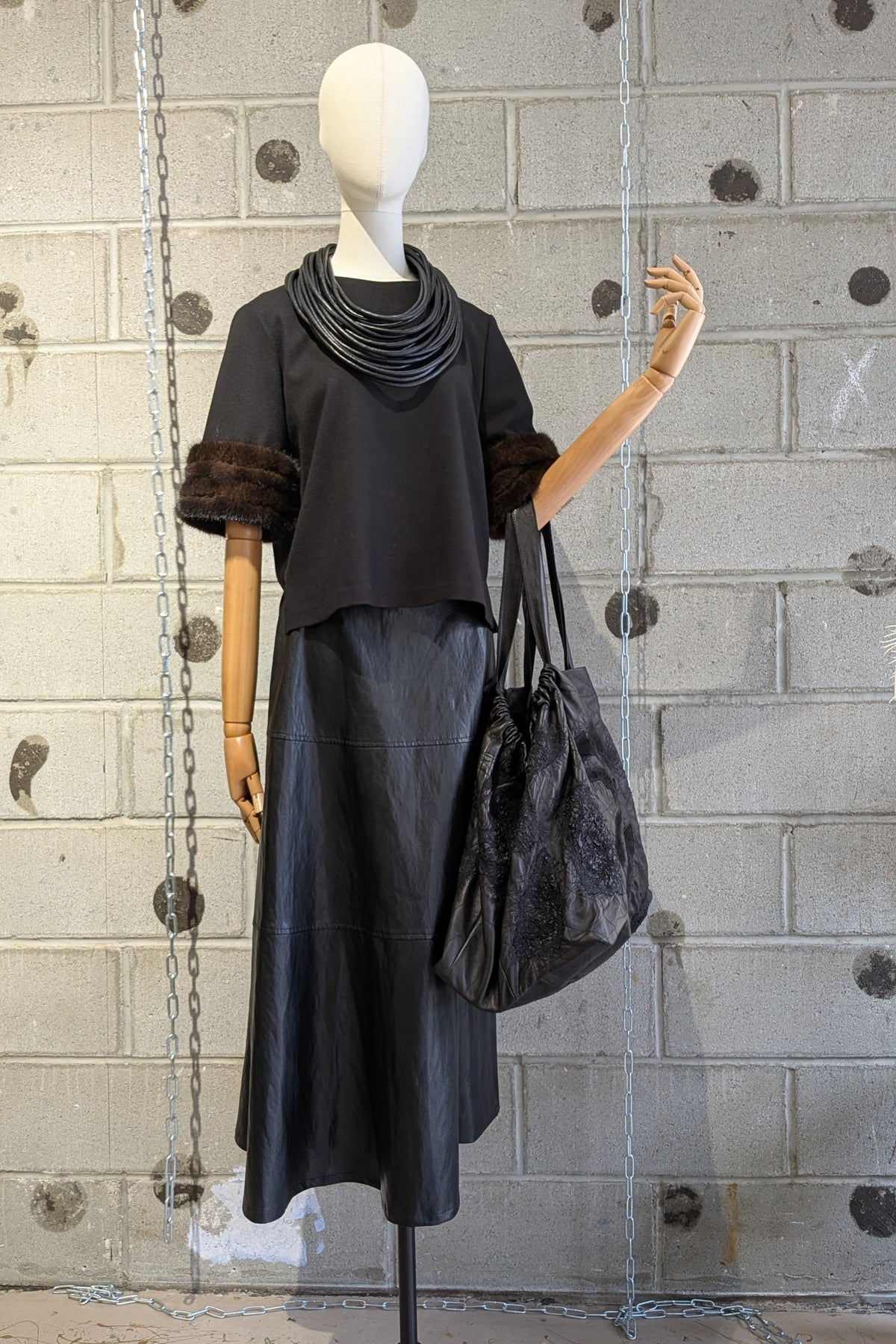 Mignon Doo Faux Leather Nidi Skirt