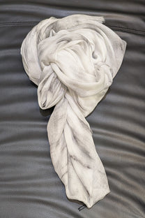Modal Silk summer scarf, black and white
