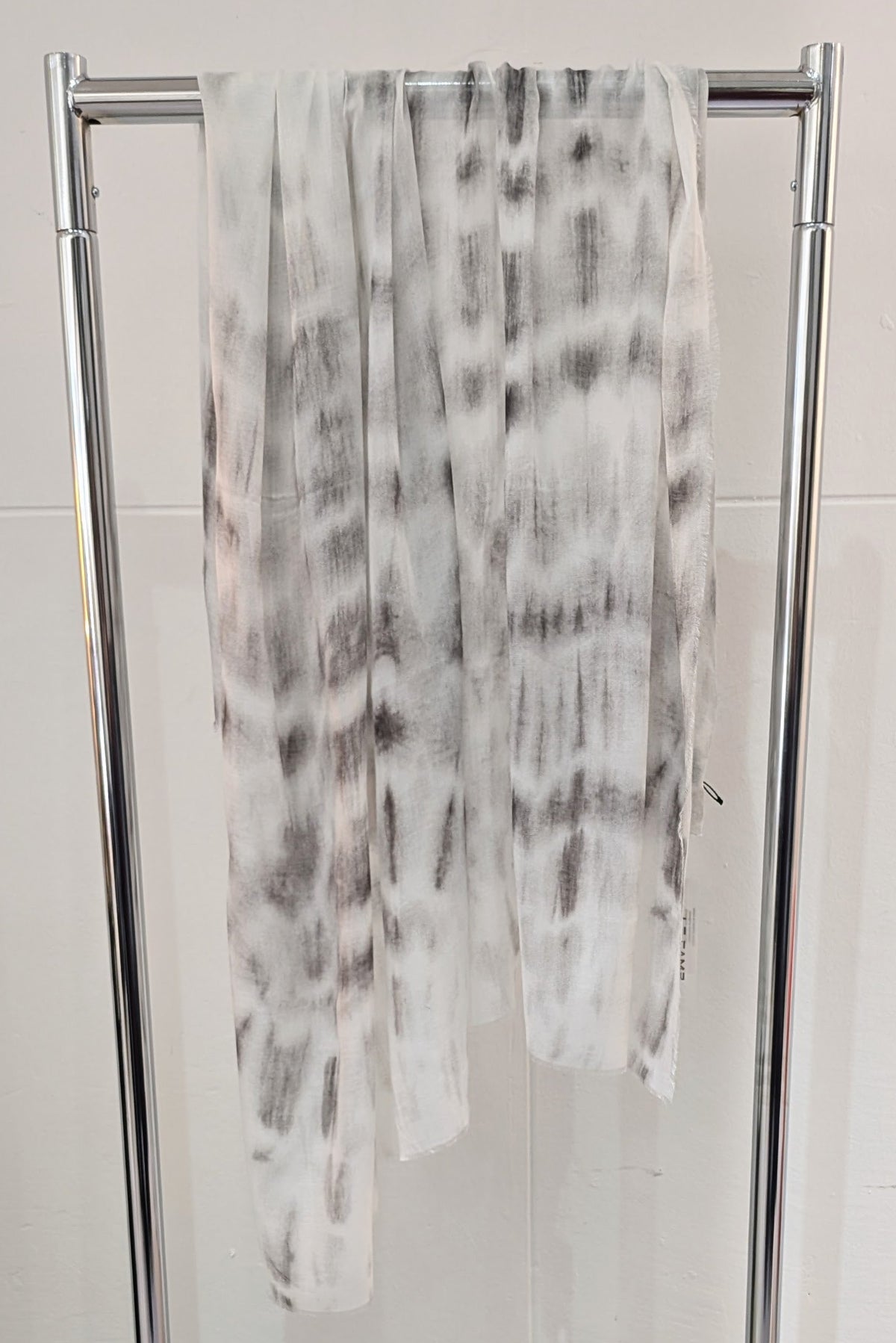 Modal Silk summer scarf, black and white