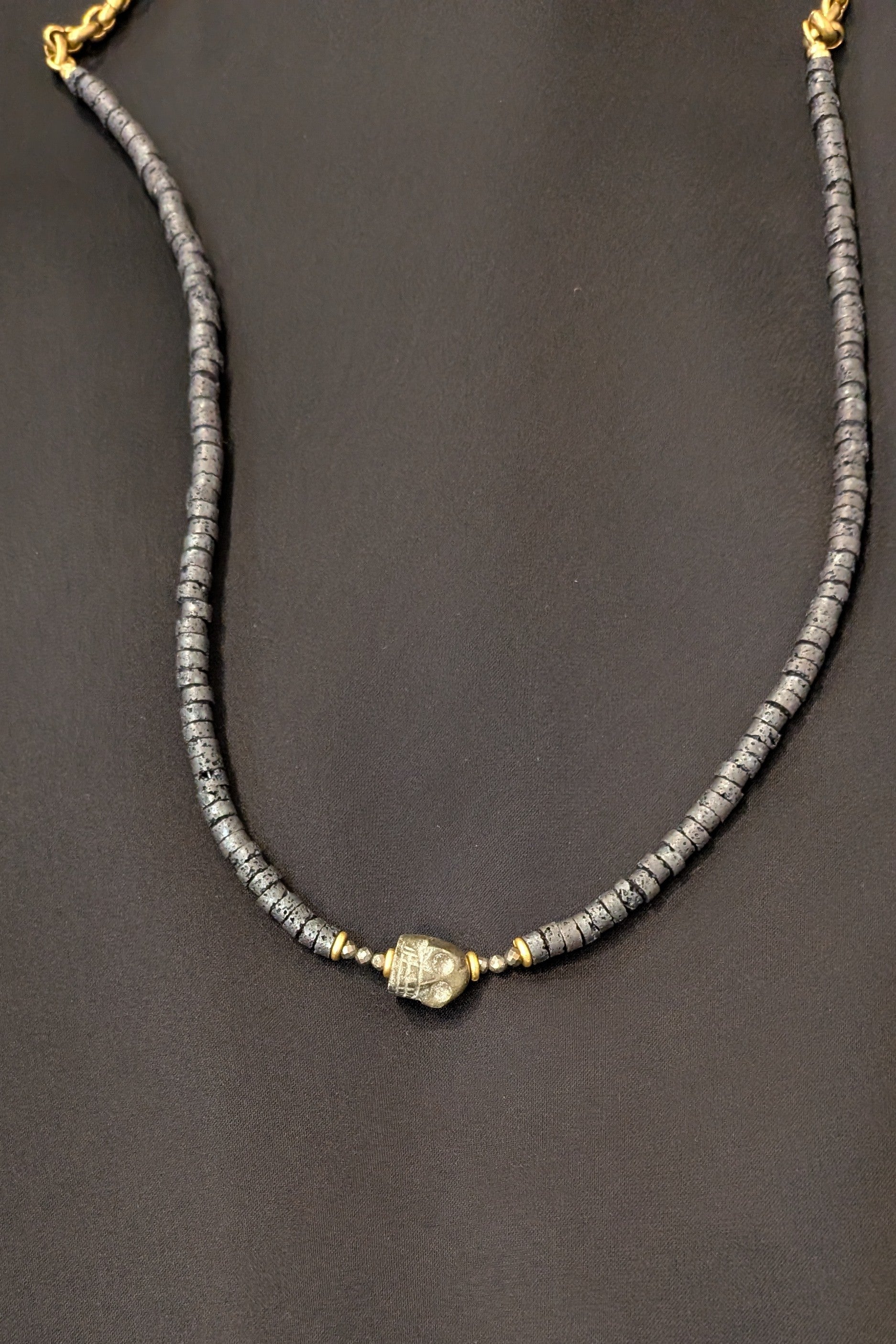 Men skull necklace
