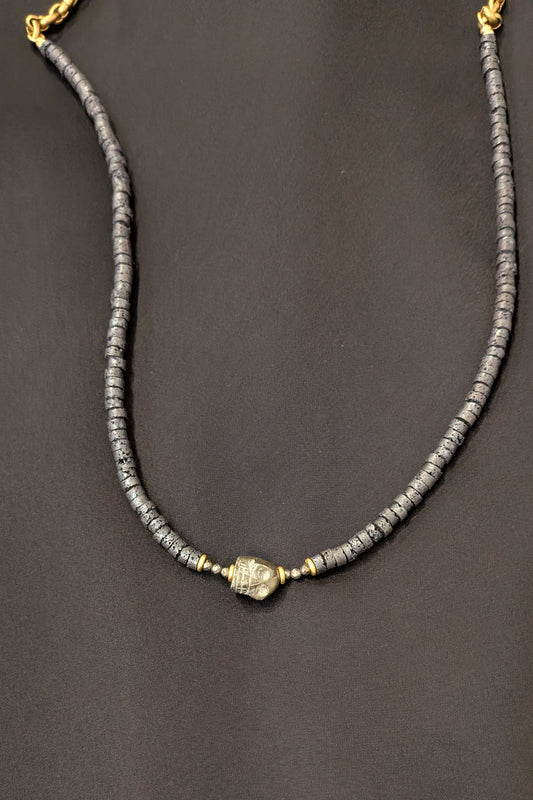 Men skull necklace