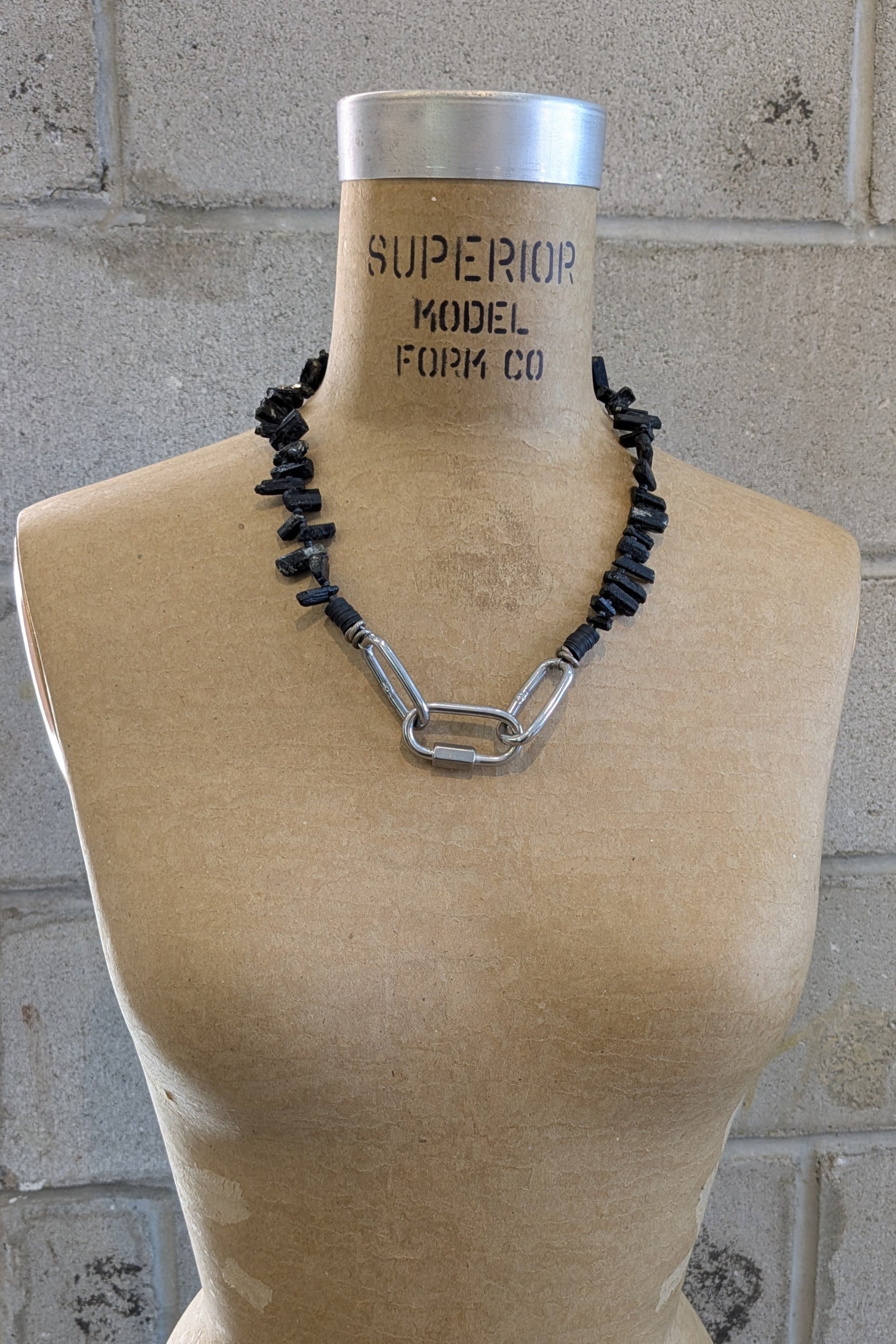 Mya Lambrecht - Tourmaline leather tassel necklace