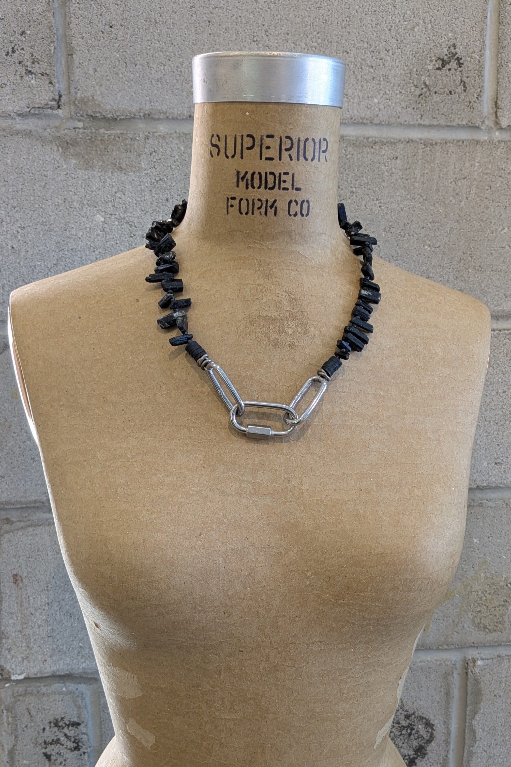 Mya Lambrecht - Tourmaline leather tassel necklace