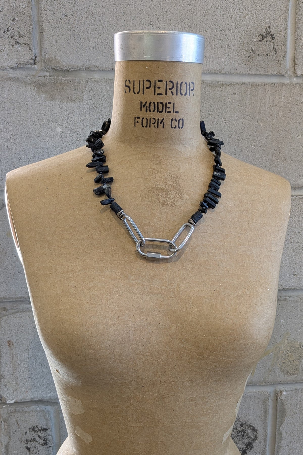 Mya Lambrecht - Tourmaline leather tassel necklace