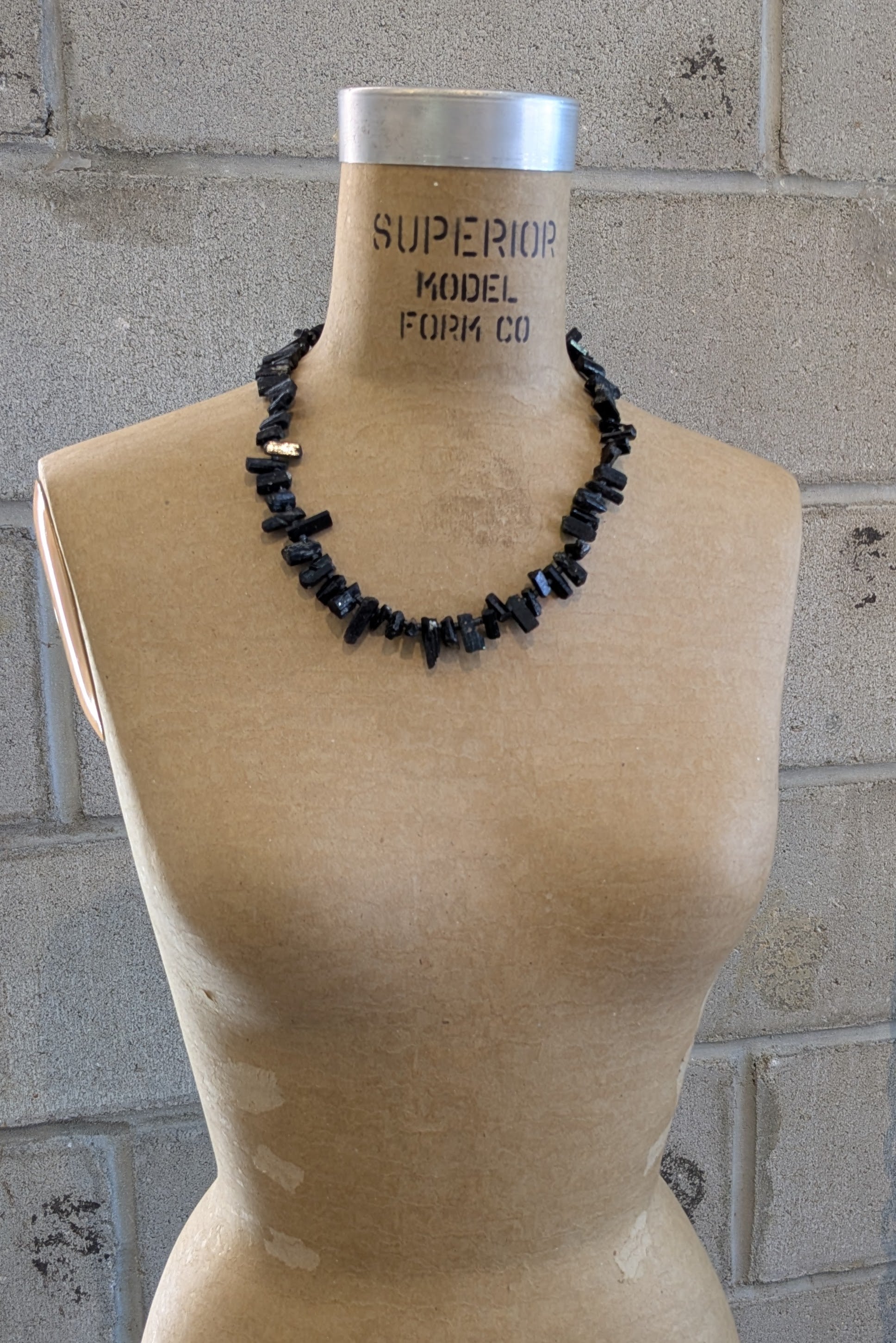Mya Lambrecht - Tourmaline leather tassel necklace