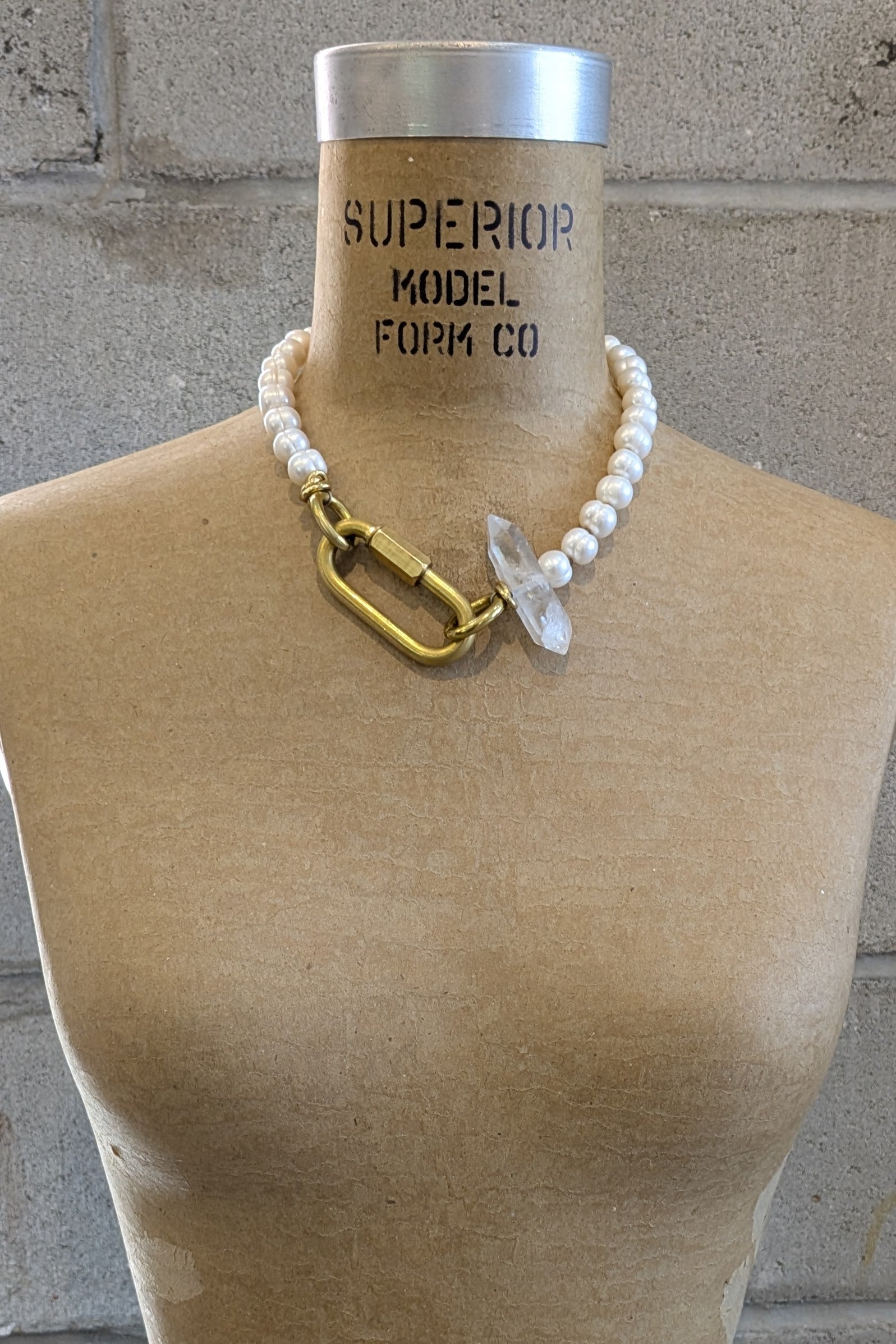 Mya Lambrecht Hepburn Fresh Water Pearls Necklace Crystal