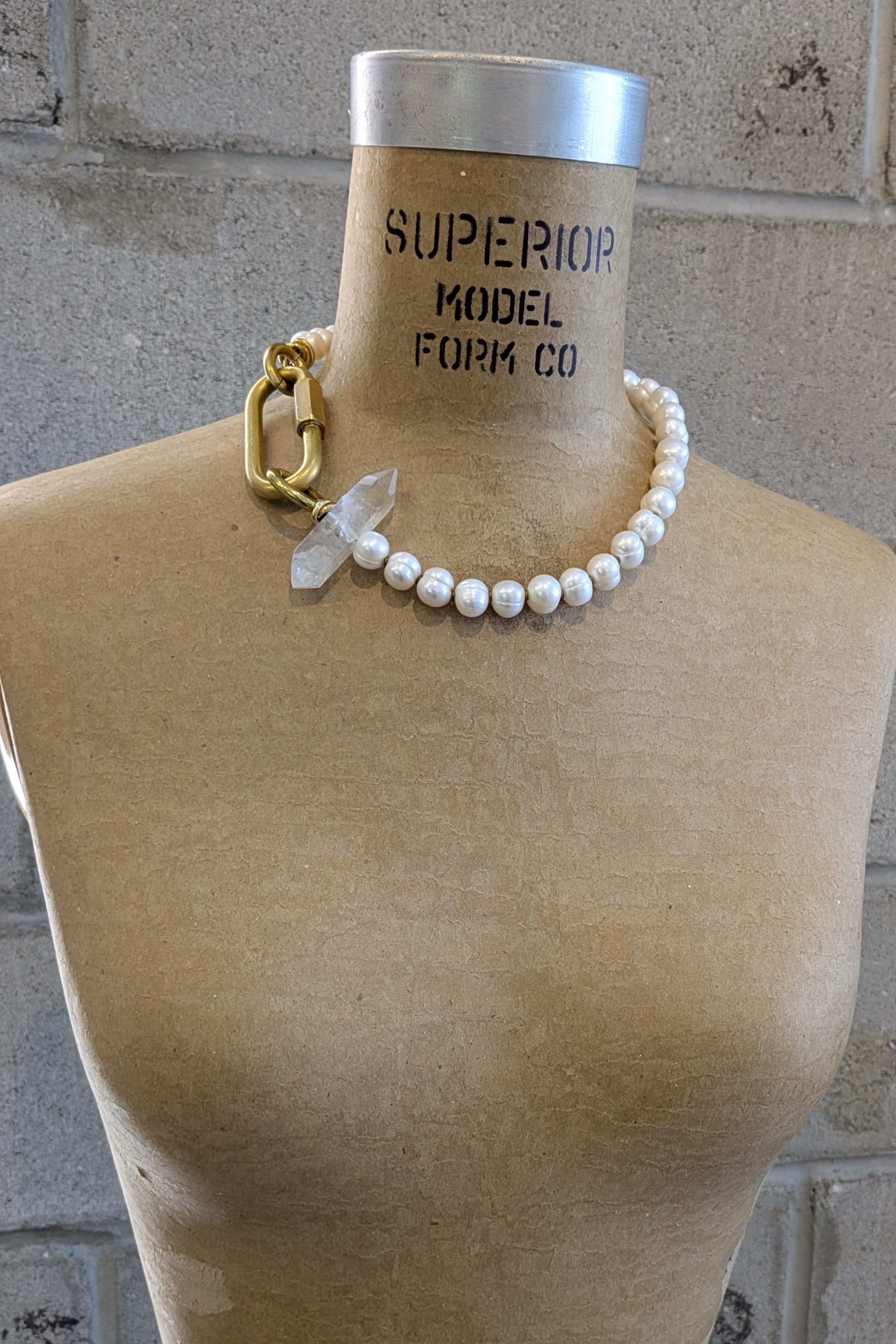 Mya Lambrecht Hepburn Fresh Water Pearls Necklace Crystal