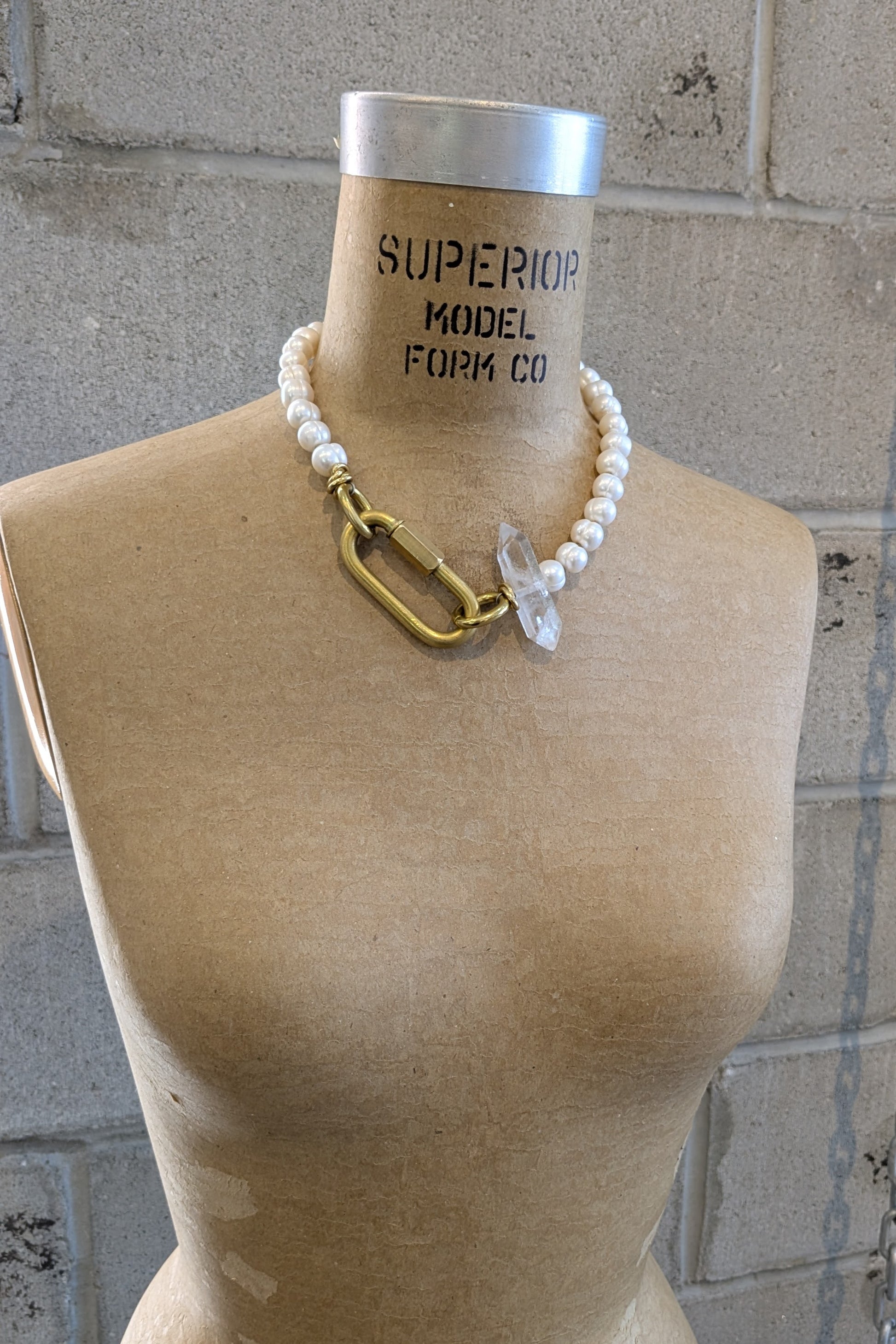 Mya Lambrecht Hepburn Fresh Water Pearls Necklace Crystal