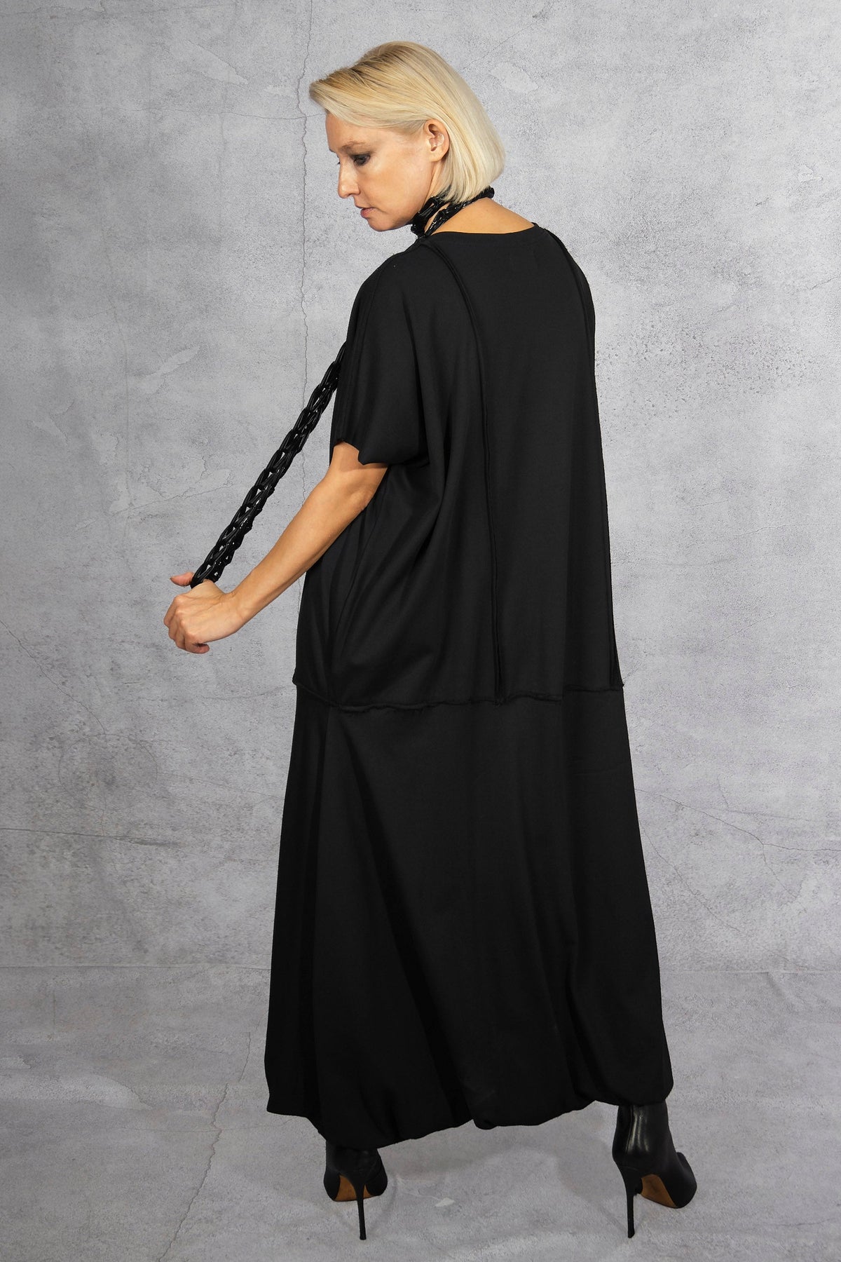 NRK - Dress - Oversized - French Teri - Black