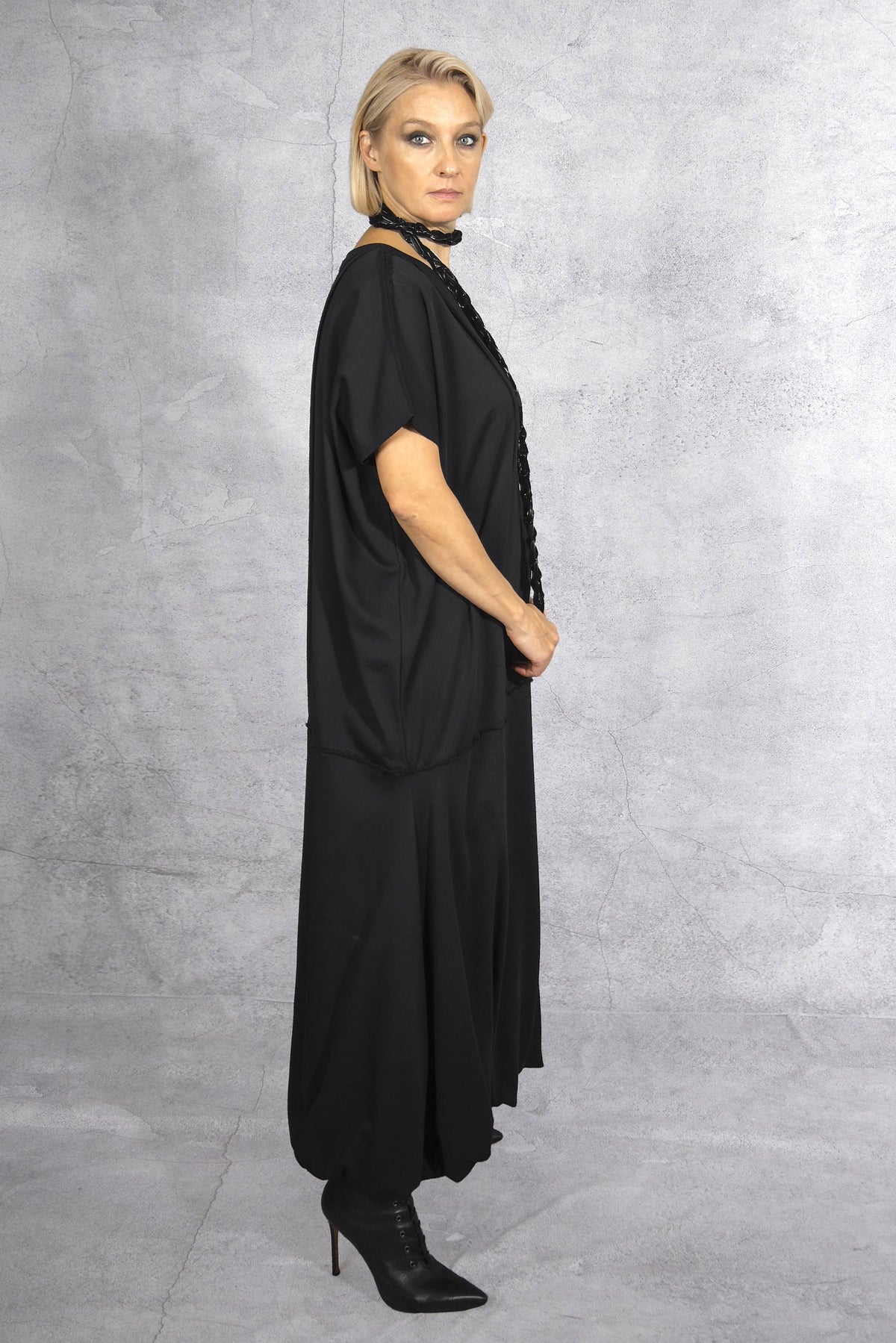 NRK - Dress - Oversized - French Teri - Black
