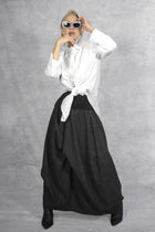 NRK - Skirt - Pull on - Plaid  - tartan - cotton wool - grey