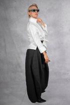 NRK - Skirt - Pull on - Plaid  - tartan - cotton wool - grey