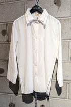 NRK - shirt - button down - white - double collar