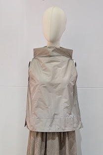 NRK Bisu square structured tank top mesh overlay