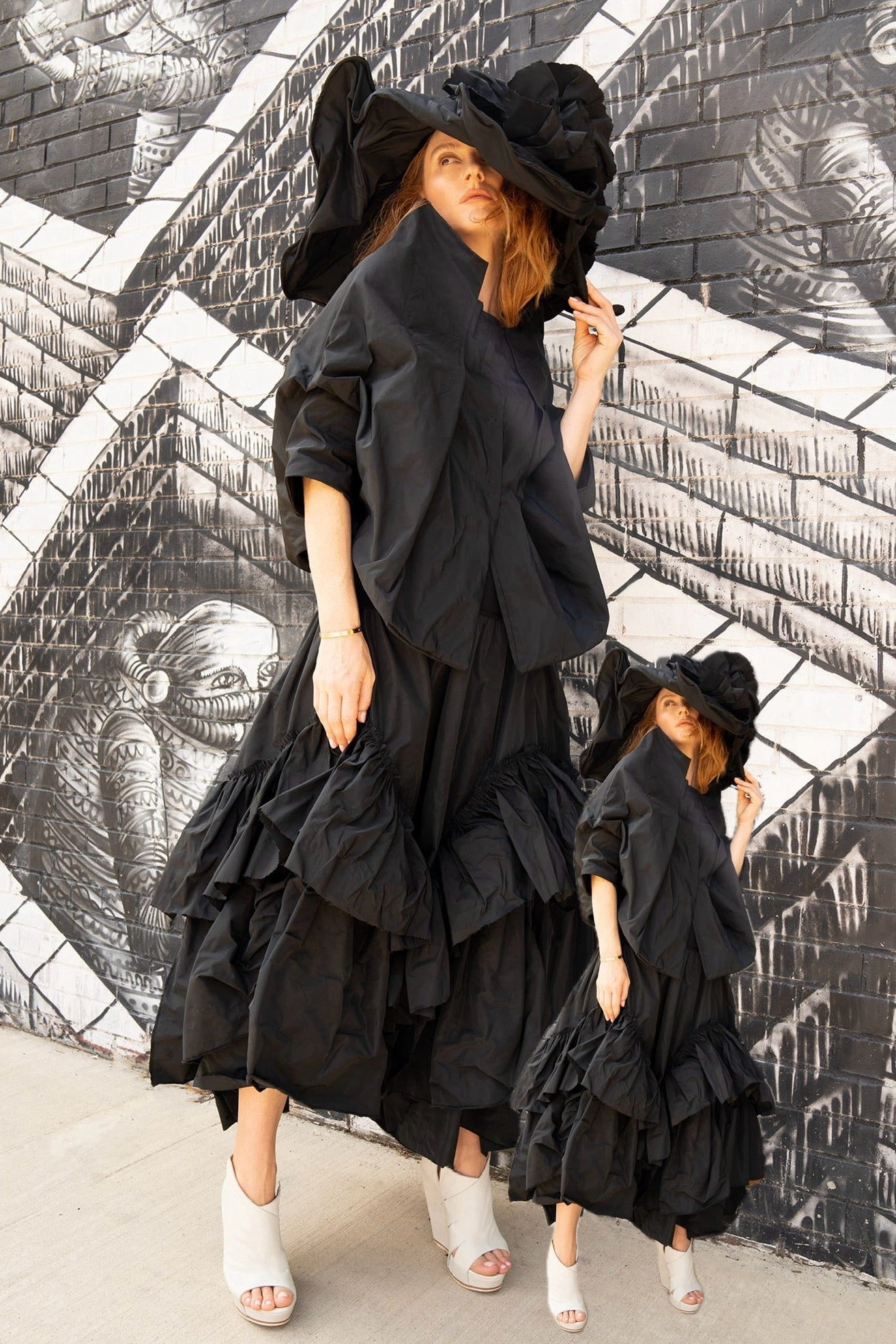 NRK Camille Taffeta Volume Skirt. made in USA, LiLi The First boutique NYC